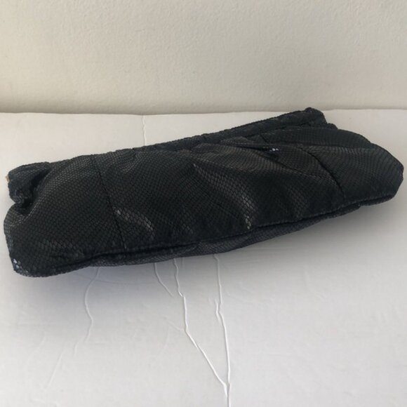Old Navy Polished Black Snake Evening Clutch Black - Picture 5 of 8